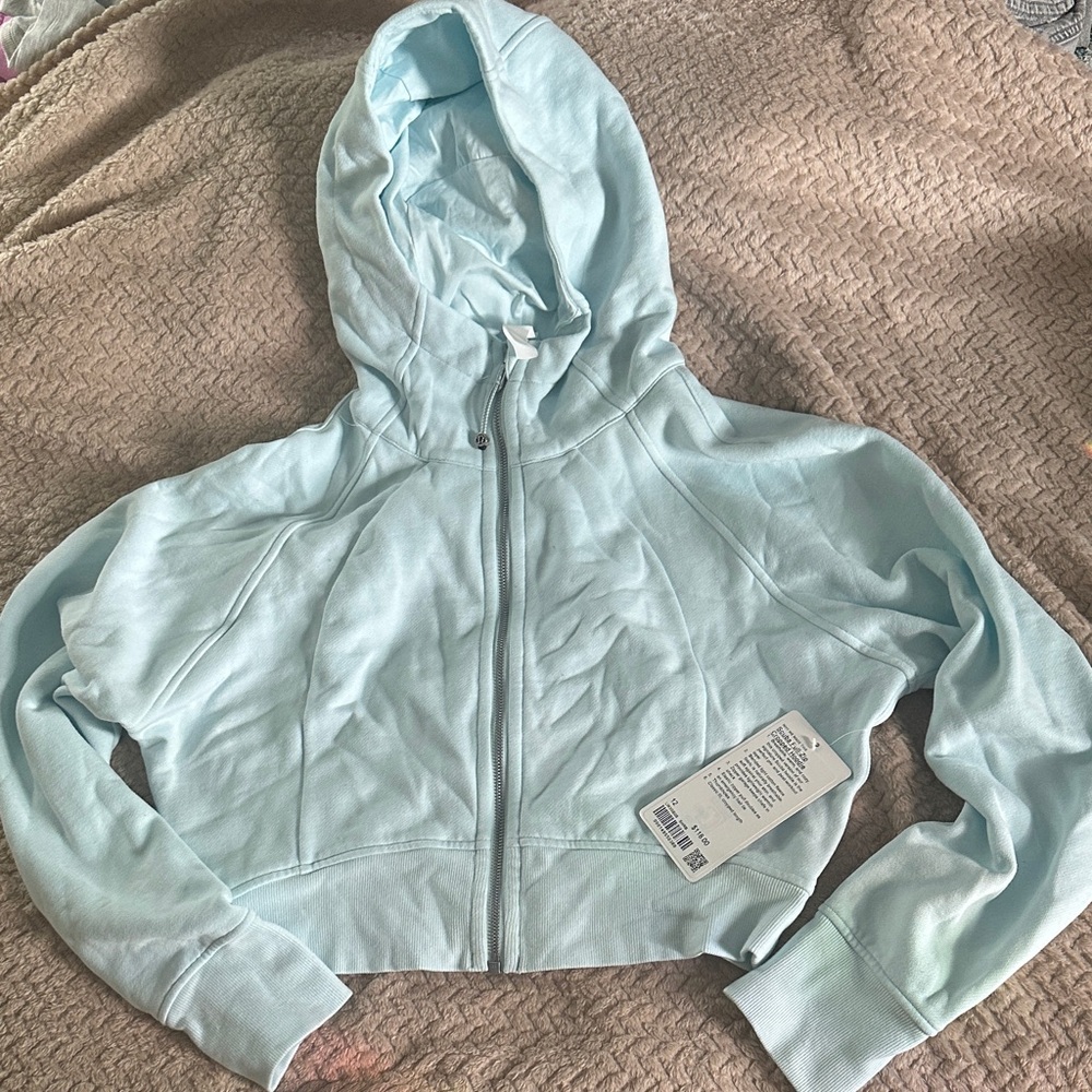 lululemon athletica Light Blue Hooded Sweater